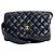 Borsa a tracolla Chanel in agnello nero - vista 2