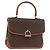 Céline Borsa CELINE Macadam Canvas PVC Pelle Marrone Oro Auth 179420A D'oro