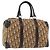 Borsa Christian Dior Trotter in tela marrone e oro Auth 179421 D'oro