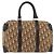 Borsa Christian Dior Trotter in tela marrone e oro Auth 179421 D'oro - vista 2