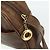 Céline Borsa a Spalla CELINE Circle in Pelle Marrone Oro Auth 179757 D'oro - vista 14