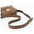 Céline Borsa a Spalla CELINE Circle in Pelle Marrone Oro Auth 179757 D'oro - vista 7