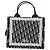 Borsa a mano 2way Christian Dior Trotter Canvas Oblique Book Navy Auth 177334SAM Argento Blu navy - vista 2