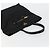 Borsa Tote PRADA Nylon Nero Oro Auth 179207 D'oro - vista 6