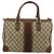Borsa Boston GUCCI GG Supreme Web Sherry Line PVC Beige Oro Auth 178730 D'oro - vista 3