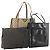 Borsa Tote GUCCI GG Canvas GG Supreme in Pelle e PVC 3 Set Nero Beige Auth bs34896