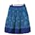Falda PRADA de seda azul Auth 179162A