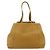 Bolsa Tote PRADA de couro marrom prata Auth 179442A - vista 2