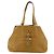 Bolsa Tote PRADA de couro marrom prata Auth 179442A - vista 3