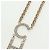 Collana con logo CHANEL in metallo Champagne Gold CC Auth 178801SM D'oro - vista 5