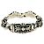 Bracciale Keeper Link ID Chrome Hearts Ag925 4 Links Silver Auth 176817SM Argento