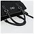 Borsa Salvatore Ferragamo Gancini in tela e pelle 2 modi Nero Argento Auth ka4262A - vista 7
