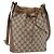 Borsa a tracolla GUCCI GG Supreme Web Sherry Line PVC Beige Oro Rosso Auth hk3712 D'oro