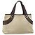 Bulgari Borsa BVLGARI Logo Mania in tela beige e argento Auth 180078