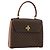Céline Borsa CELINE Macadam Canvas PVC Pelle Marrone Oro Auth mr2441 D'oro