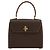Céline Borsa CELINE Macadam Canvas PVC Pelle Marrone Oro Auth mr2441 D'oro - vista 2
