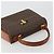 Céline Borsa CELINE Macadam Canvas PVC Pelle Marrone Oro Auth mr2441 D'oro - vista 6