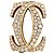 Spilla Cartier, "Double C", oro giallo, diamanti.