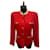 Hermès Red Linen Jacket with Mao Collar  - view 1