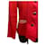 Hermès Red Linen Jacket with Mao Collar  - view 3