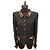 Timeless Giacca Chanel Black Tweed Silk Floral Collar SS2005