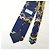 Versus Versace Cravatta in seta Versus Gianni Versace Stampa Barocca Blu e Oro D'oro - vista 3