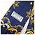 Versus Versace Cravatta in seta Versus Gianni Versace Stampa Barocca Blu e Oro D'oro - vista 4