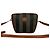Fendi Schultertasche aus Leder mit Pequin FF Logo Muster Braun Schwarz Khaki