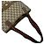 Gucci Vintage Sherry Line GG Logo Ledertasche Braun Rot Grün - Ansicht 4