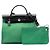 Hermès Herbag Zip 31 in tela militare verde e pelle vachette Hunter - vista 7