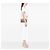 Fendi Beige Zucca Präge-Technik-Stoff Chain Midi Baguette Tasche - Ansicht 7