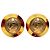 Orecchini a clip Chanel Gold placcati oro e tartaruga D'oro