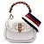 Bolso Gucci Beige Mini Jumbo GG Canvas 1947 Web Bamboo Top Handle
