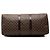 Louis Vuitton Marrone Damier Ebene Keepall Bandouliere 55 - vista 3