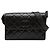Chanel Black CC gestepptes Lammleder Flap Crossbody Schwarz