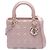 Lady Dior aus irisierendem Cannage-Lammleder in Rosa, Größe Medium Pink