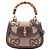 Borsa Gucci Beige Mini Jumbo GG Canvas 1947 Bamboo Top Handle