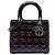 Lady Dior Cannage in vernice viola, misura Medium Porpora
