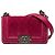 Chanel Boy Flap in velluto trapuntato rosa, piccolo