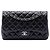 Chanel Black Jumbo Classic Lambskin Double Flap Nero