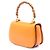 Borsa Gucci Orange Small Calfskin Web Bamboo 1947 in pelle di vitello Arancione - vista 2