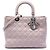 Lady Dior in agnello cannage rosa, grande
