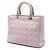 Lady Dior in agnello cannage rosa, grande - vue 2