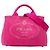 Prada Pink Small Canvas Canapa Logo Satchel