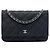 Chanel Black CC gestepptes Caviar Wallet on Chain Schwarz