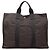 Hermès Herline MM in tela marrone Marrone scuro