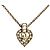 Collana con pendente a cuore in strass placcato oro Dior Gold D'oro
