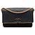 Chanel Black CC Stitched Caviar und Suede Lady Coco Flap Schwarz