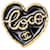 Spilla Chanel Coco Mark Heart Pin Nero D'oro