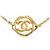 Collana con pendente a catena vintage Chanel Coco Mark D'oro